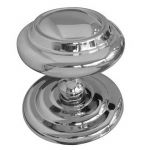 Huge Round Victorian Polished Chrome Centre Knob (JV57PC)